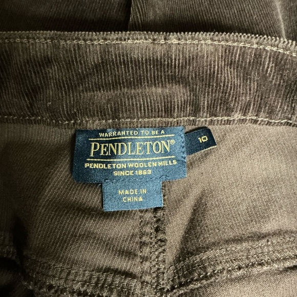Pendleton Corduroy Brown Pants Tailored Fit - Picture 5 of 10
